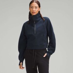 lululemon athletica Scuba Oversized Funnel-Neck Half Zip Hoodie Navy Size M/L